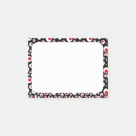Abstracte Geometrische rode witte bloedcirkels Post-it® Notes (Voorkant)