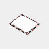 Abstracte Geometrische rode witte bloedcirkels Post-it® Notes (Schuin)