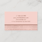 Abstracte Geometrische Roos Gold Foil fotograaf Visitekaartje (Achterkant)