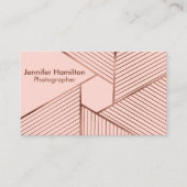 Abstracte Geometrische Roos Gold Foil fotograaf Visitekaartje (Voorkant)