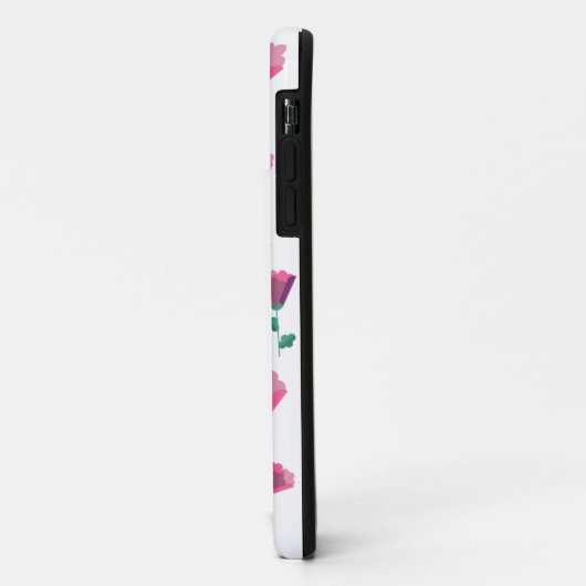 Abstracte Geometrische Roze Bloemen Case-Mate iPhone Case (Achterkant/links)