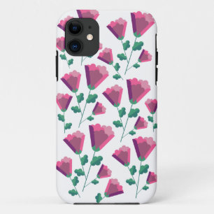 Abstracte Geometrische Roze Bloemen Case-Mate iPhone Case