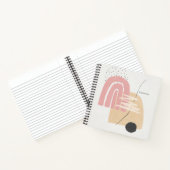 Abstracte geometrische roze blozen vormen Journal Notitieboek (Binnen)