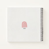 Abstracte geometrische roze blozen vormen Journal Notitieboek (Achterkant)