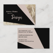 *~* Abstracte geometrische roze witte olie Visitekaartje (Voorkant / Achterkant)