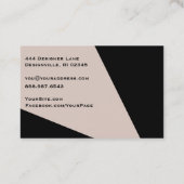 *~* Abstracte geometrische roze witte olie Visitekaartje (Achterkant)