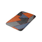 Abstracte geometrische samenstelling: Oranje blauw Badmat (Gekanteld)