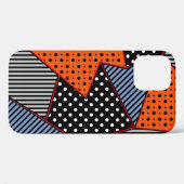Abstracte geometrische samenstelling: Oranje blauw Case-Mate iPhone Case (Achterkant (horizontaal))