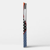 Abstracte geometrische samenstelling: Oranje blauw Case-Mate iPhone Case (Achterkant / Links)