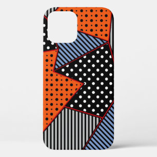 Abstracte geometrische samenstelling: Oranje blauw Case-Mate iPhone Case