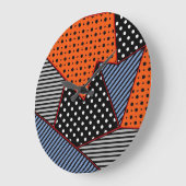 Abstracte geometrische samenstelling: Oranje blauw Grote Klok (Hoek)