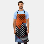 Abstracte geometrische samenstelling: Oranje blauw Schort (Gedragen)