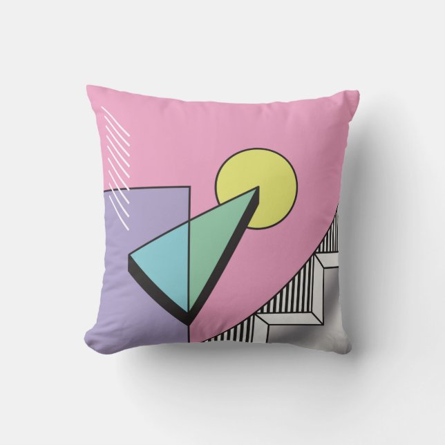 Abstracte geometrische samenstellingsachtergrond i kussen (Voorkant)