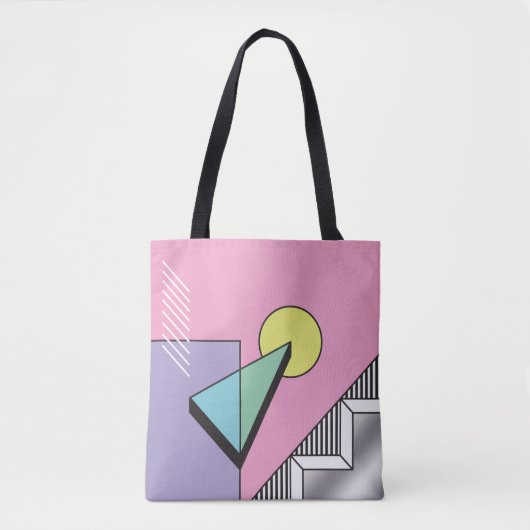 Abstracte geometrische samenstellingsachtergrond i tote bag (Voorkant)