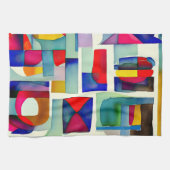 Abstracte geometrische schilderkunst theedoek (Horizontaal)