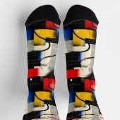 Abstracte geometrische Sokken met moderne kleurblo (Top)