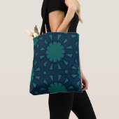 Abstracte geometrische starburst tote bag (Dichtbij)