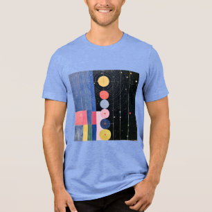 Abstracte Geometrische Sterrennacht Hemelbaan Tri-Blend Shirt