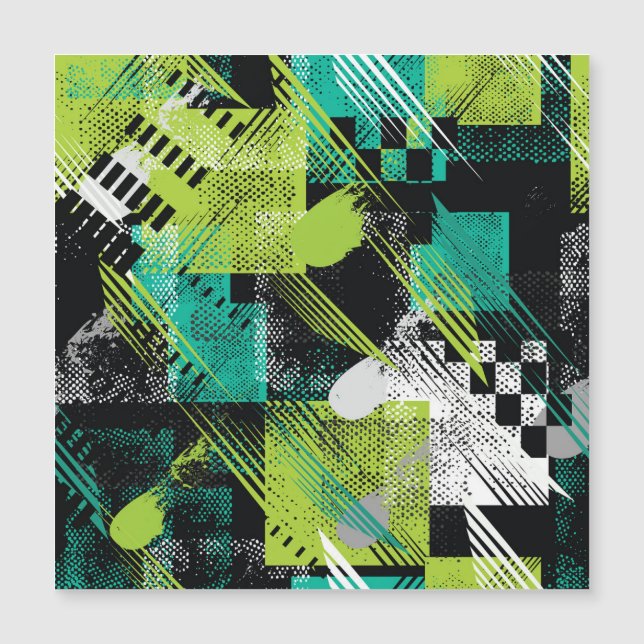 Abstracte geometrische Stippen Stripes Pattern (Voorkant)
