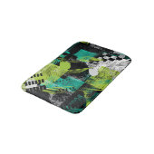 Abstracte geometrische Stippen Stripes Pattern Badmat (Gekanteld)