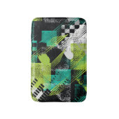 Abstracte geometrische Stippen Stripes Pattern Badmat (Voorkant Verticaal)