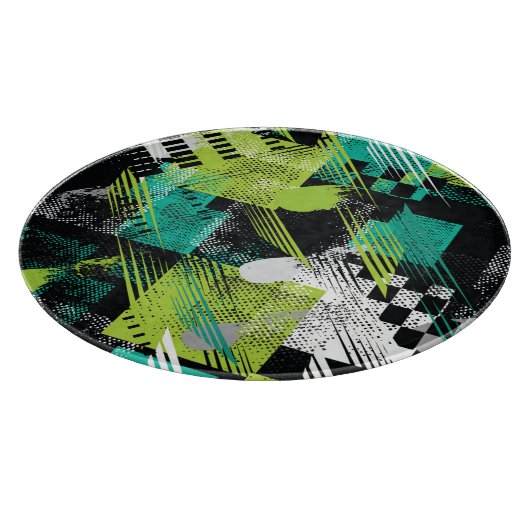 Abstracte geometrische Stippen Stripes Pattern Snijplank (Hoek)