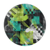 Abstracte geometrische Stippen Stripes Pattern Snijplank (Voorkant)