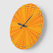 Abstracte geometrische Sun-achtige patroonwandklok Grote Klok (Hoek)
