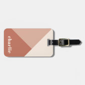 Abstracte geometrische terracotta shades aangepast bagagelabel (Voorkant horizontaal)