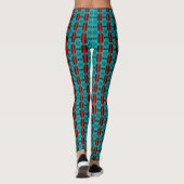 Abstracte geometrische textuurleggings leggings (Achterkant)