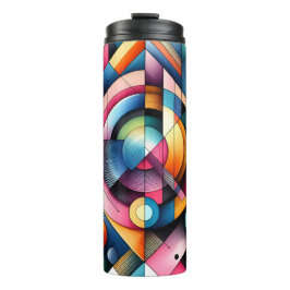 Abstracte geometrische thermische getumbler thermosbeker