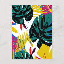 Abstracte Geometrische Tropische Monstera Planten