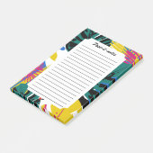 Abstracte Geometrische Tropische Monstera Planten Post-it® Notes (Schuin)