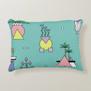 Abstracte geometrische vazen, planten memphis stij accent kussen
