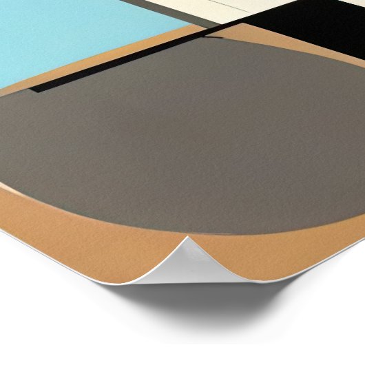 Abstracte geometrische verf poster (Hoek)