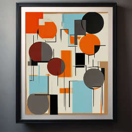 Abstracte geometrische verf poster