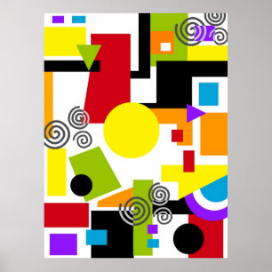 Abstracte geometrische verf poster