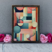 Abstracte geometrische vet boho print kunst aan de