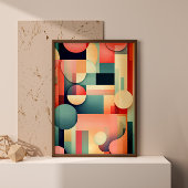 Abstracte geometrische vet boho print kunst aan de