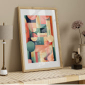 Abstracte geometrische vet boho print kunst aan de