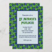 Abstracte geometrische vierbladige klaver St. Patr Kaart (Voorkant / Achterkant)