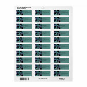 Abstracte geometrische vierkanten etiket (Full Sheet)