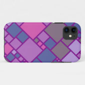 Abstracte geometrische vierkanten | Roze Paars bla Case-Mate iPhone Case (Achterkant (horizontaal))