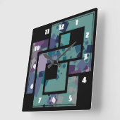 Abstracte geometrische vierkanten vierkante klok (Hoek)