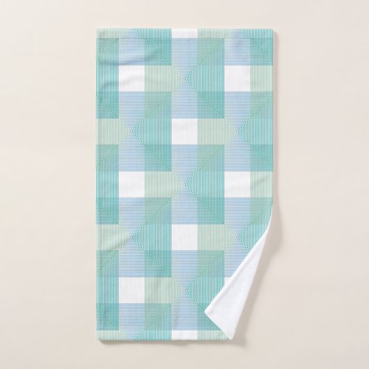 Abstracte Geometrische Vierkantjes Badhanddoek Set Bad Handdoek (Handdoek)