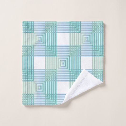 Abstracte Geometrische Vierkantjes Badhanddoek Set Bad Handdoek (Wasdoekje)