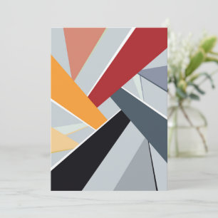 Abstracte geometrische vorm 2 bedankkaart