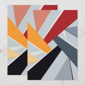 Abstracte geometrische vorm 2 bedankkaart (Voorkant / Achterkant)