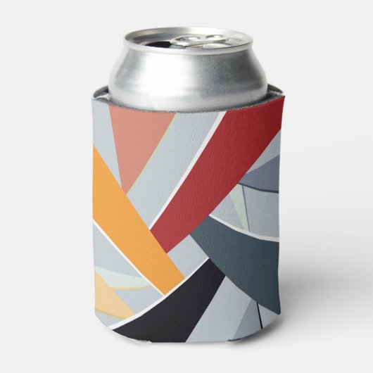 Abstracte geometrische vorm 2 blikjeskoeler (Blikje Voorkant)