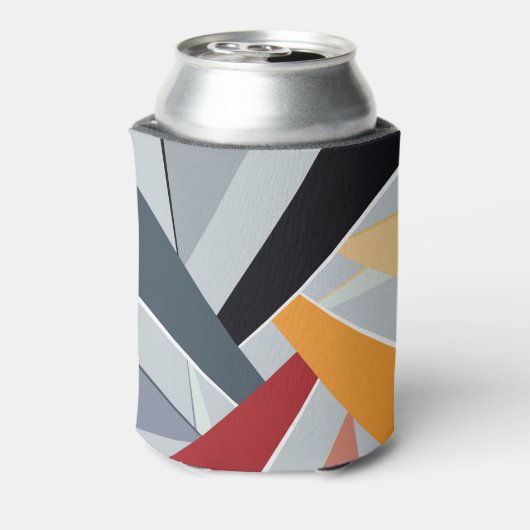 Abstracte geometrische vorm 2 blikjeskoeler (Blikje Achterkant)